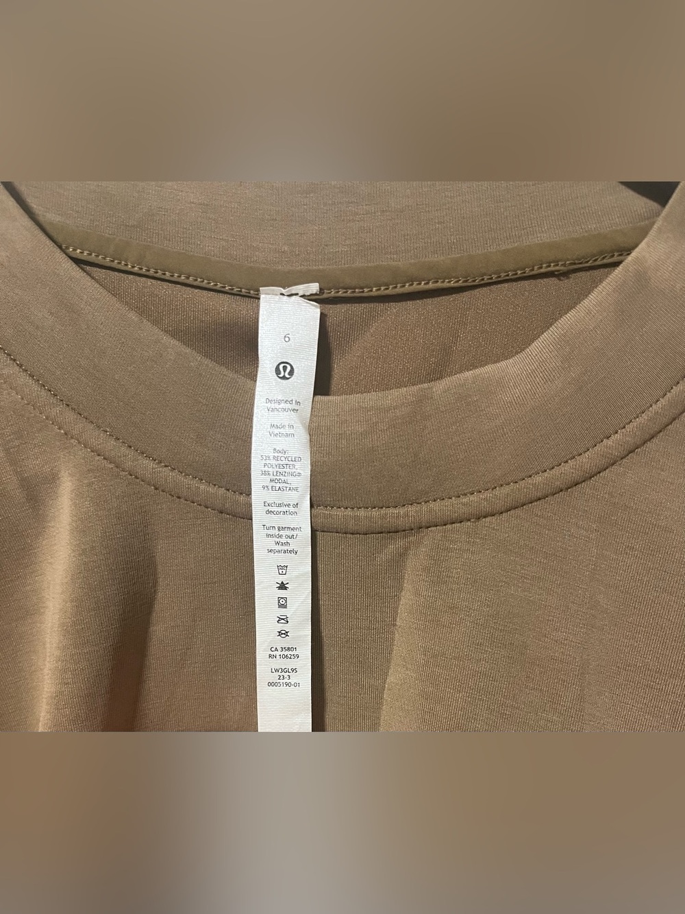 lululemon athletica Olive Brown Cropped Crewneck Sweatshirt - Picture 3 of 6